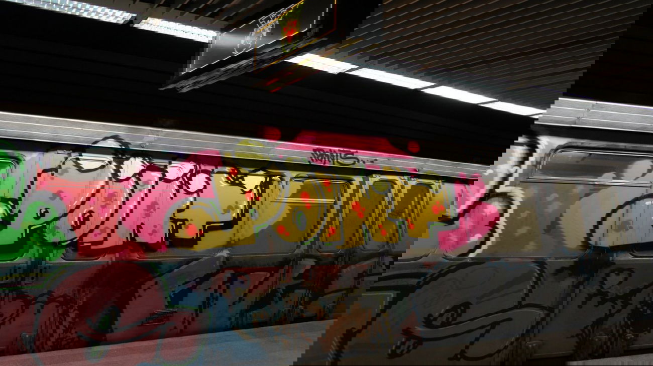 Graffiti Train in Bucharest - Photo by Oneleg - Points, HNG (2013)