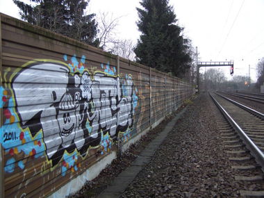 Graffiti Bombing in Hannover - Photo by Oneleg - Points, HNG (2011)