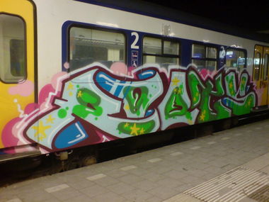 Graffiti Train in Rotterdam - Photo by Oneleg - Roots, EVK (2008)