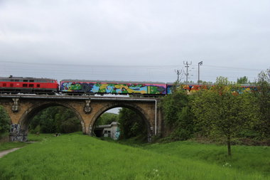 Graffiti Train in Hannover - Photo by Oneleg - Points, HNG, FTN (2013)