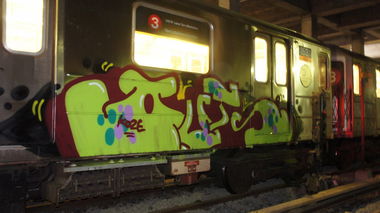 Graffiti Train in New York City - Photo by Oneleg - Outs (2013)