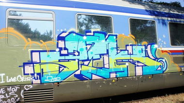 Graffiti Train in Municipality of Thessaloniki - Photo by Oneleg - Zek (2012)
