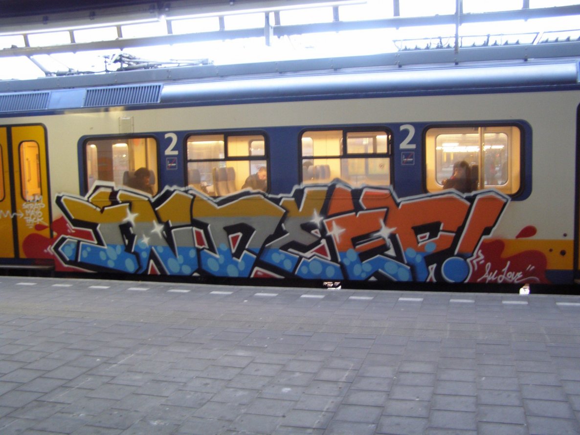 Graffiti Train in Rotterdam - Photo by Oneleg - In, Deep, ID (2008)