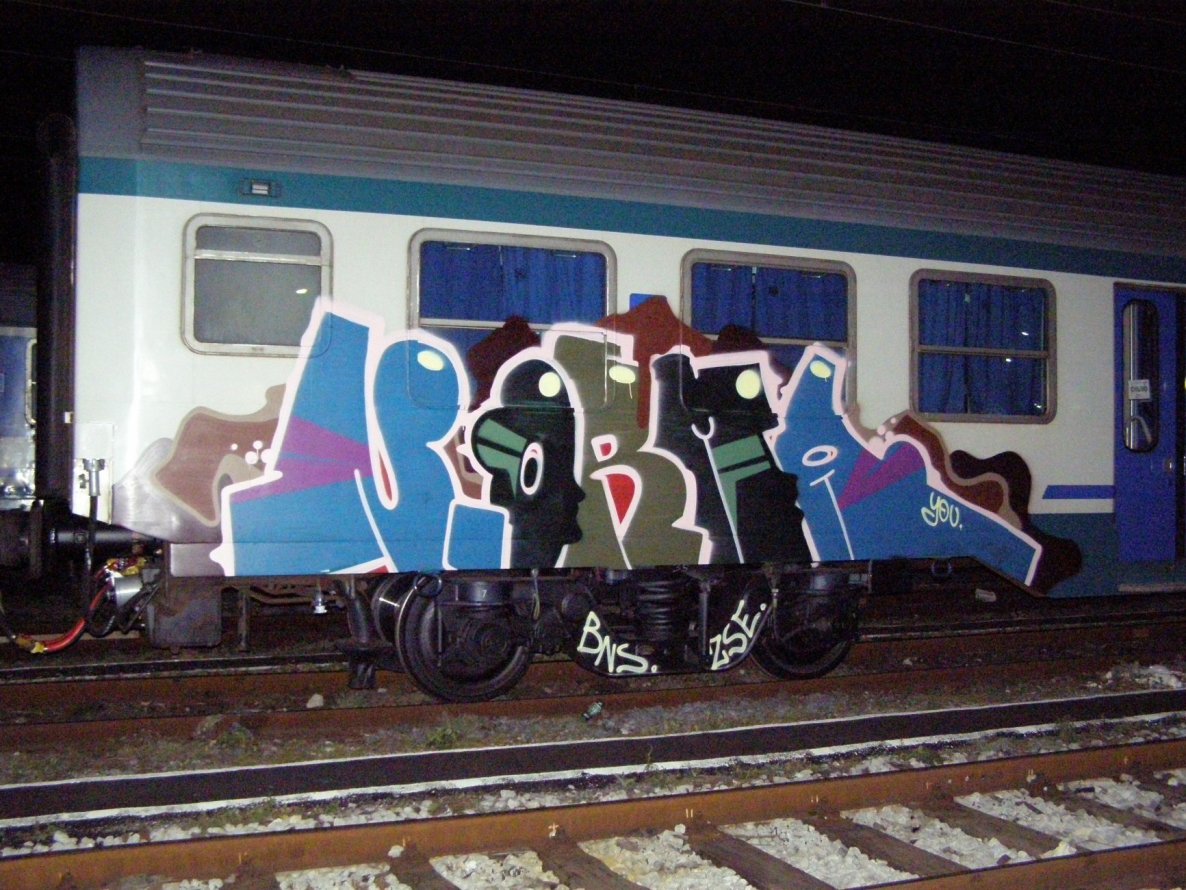 Graffiti Train in Naples - Photo by Oneleg - Norma, BNS, ZSE (2009)