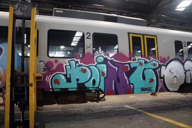 Graffiti Train in Municipality of Thessaloniki - Photo by Oneleg - Points, ORC, HNG (2012)