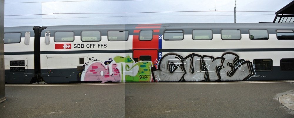 Graffiti Train in Bern - Photo by Oneleg - Outs, Cure (2012)