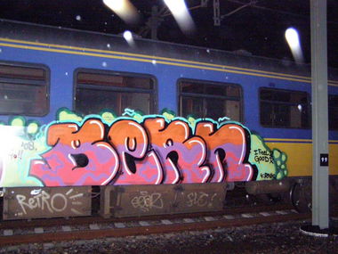 Graffiti Train in Amsterdam - Photo by Oneleg - Bern (2008)