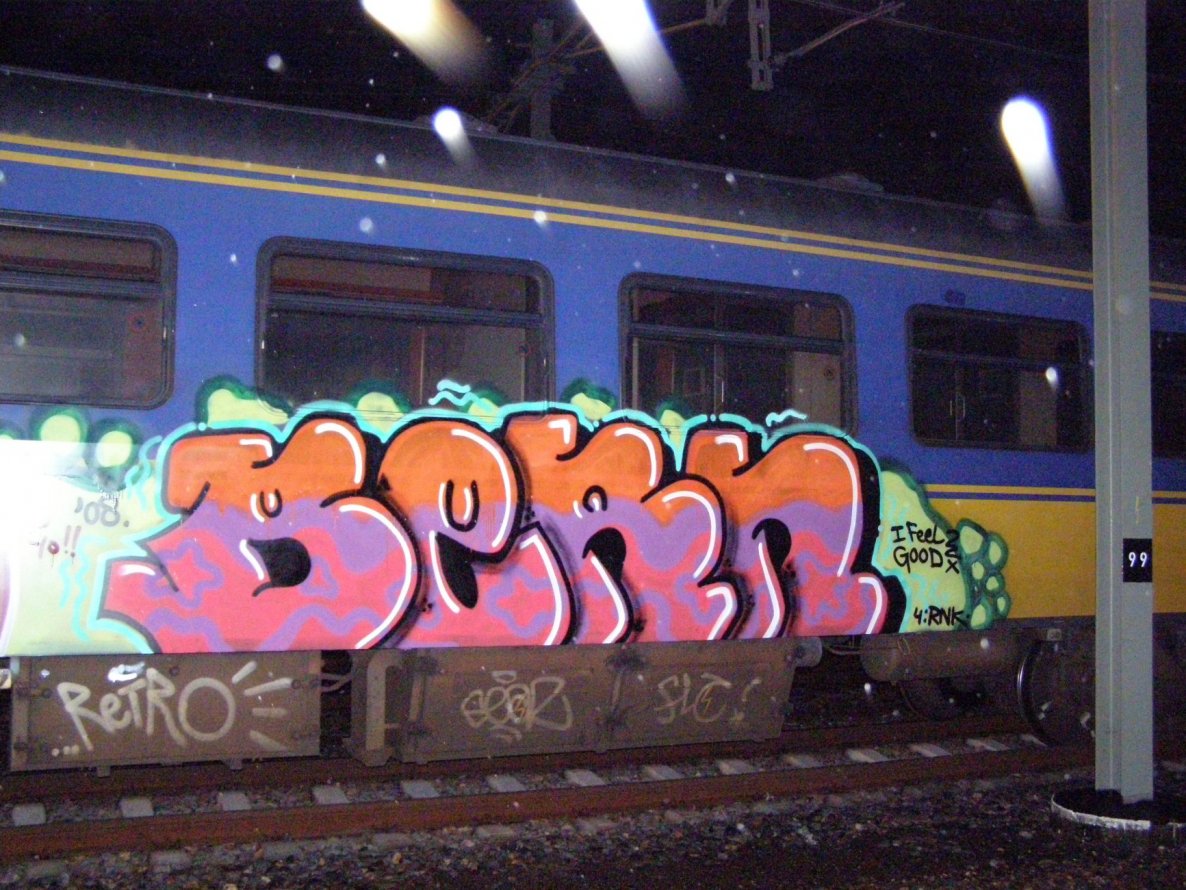 Graffiti Train in Amsterdam - Photo by Oneleg - Bern (2008)