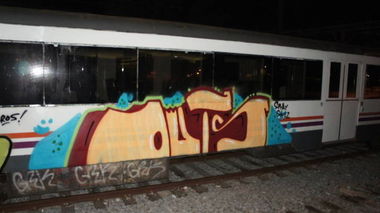 Graffiti Train in Barcelona - Photo by Oneleg - Outs (2012)