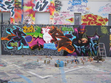 Graffiti Wall in Municipality of Athens - Photo by Oneleg - Power, Ozone, Rock (2008)