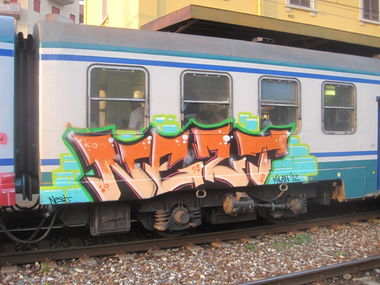 Graffiti Train in Milano - Photo by Oneleg - Nezt (2012)