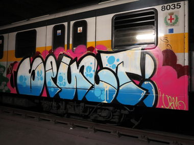 Graffiti Train in Milano - Photo by Oneleg - Spunt (2013)