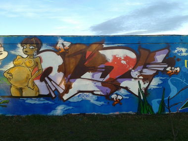 Graffiti Wall in Halle - Photo by Oollddeeee - oldy, more, esf