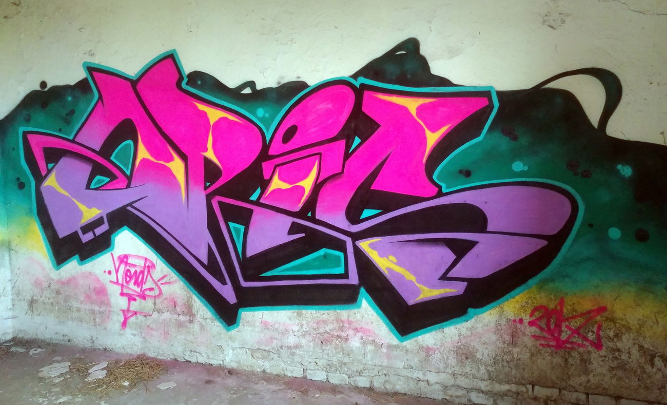 Graffiti Wall in Toruń - Photo by Opis - Nerds, Nerdscrew, Opis (2017)