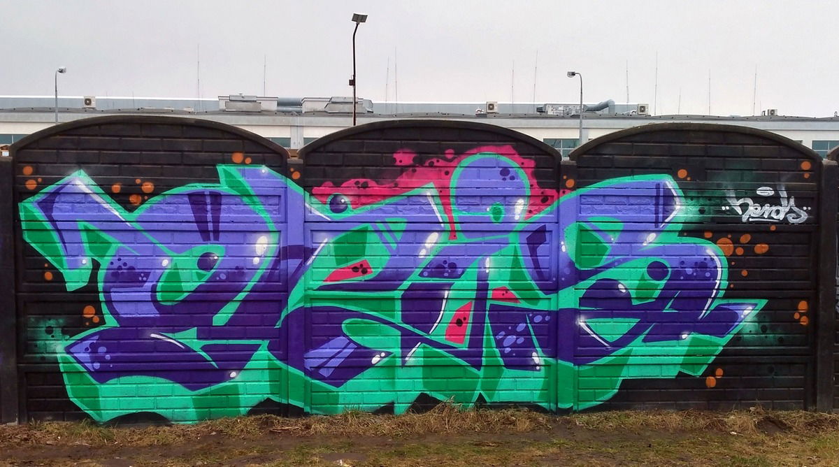 Graffiti Wall in Toruń poland - Photo by Opis - Graffiti, Torun, Poland (2018)