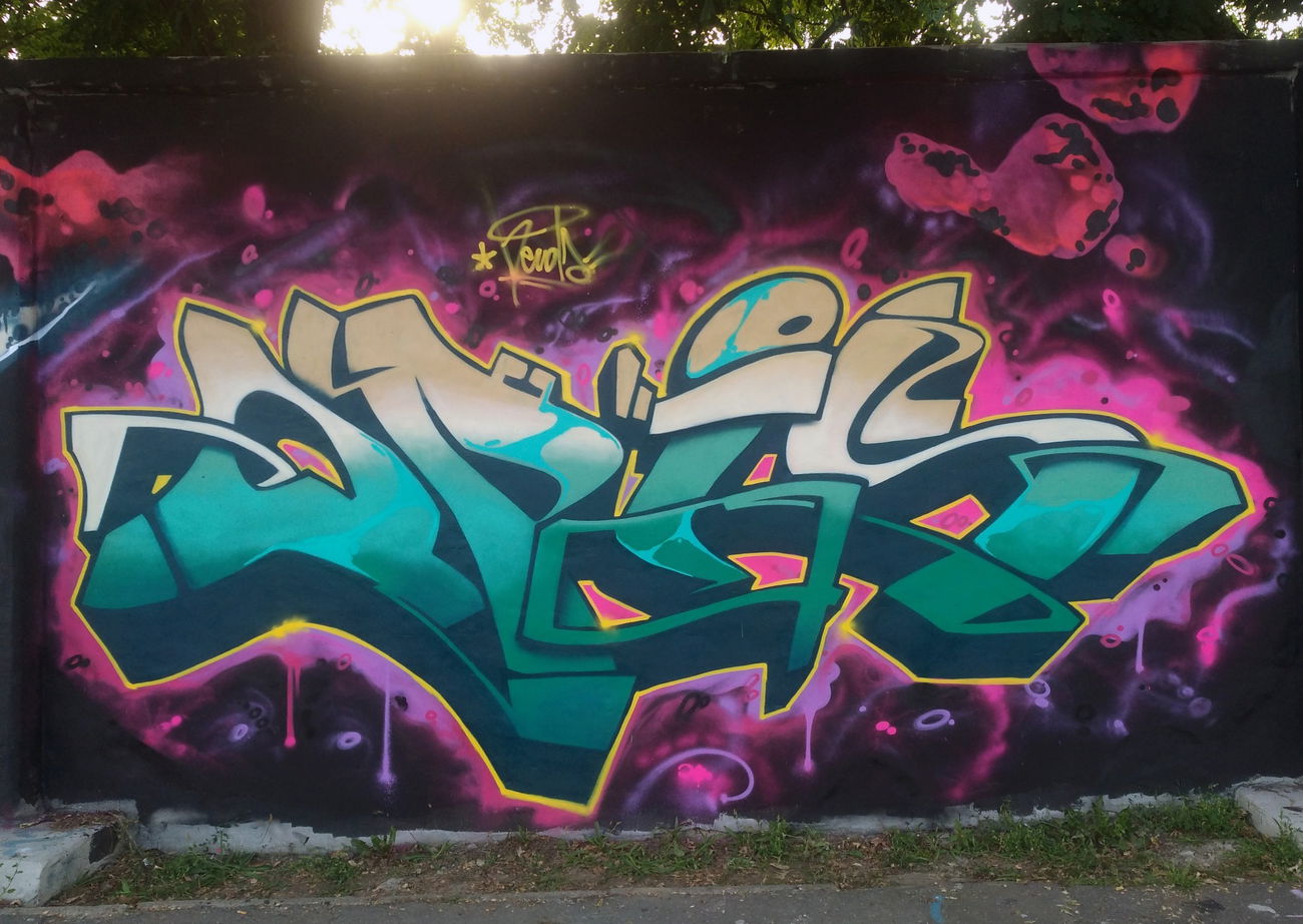Graffiti Wall in Warsaw - Photo by Opis - Nerds, Nerdscrew, Opis (2017)