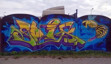 Graffiti Wall in Toruń - Photo by Opis - Nerds, Nerdscrew, Opis (2017)
