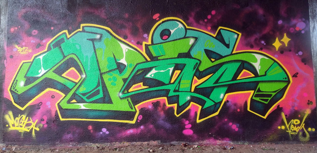 Graffiti Wall in Toruń - Photo by Opis - Nerds, Nerdscrew, Opis (2017)