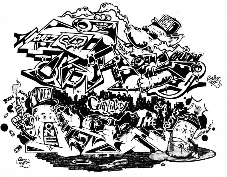 Graffiti Sketch in Blagoveshchensk - Photo by Orezoner - orez1, orez, orezone (2011)