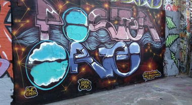 Graffiti Wall in Leipzig - Photo by Orie_one - poster, orie, awc