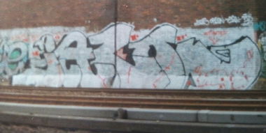 Graffiti Bombing - Photo by Orson (1995)