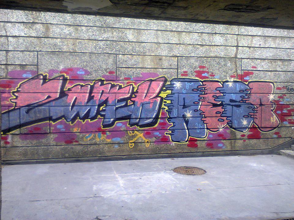 Graffiti Bombing - Photo by Oser