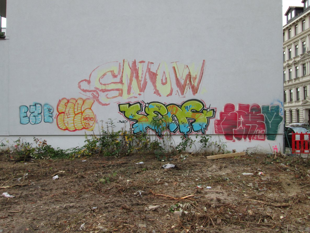 Graffiti Bombing in Leipzig - Photo by PEstoGenovese - exe, teo, sens