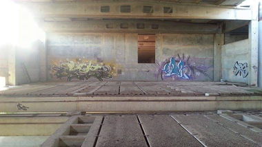 Graffiti Wall - Photo by PHAS196 - Eros, Acok, lostplace (2016)