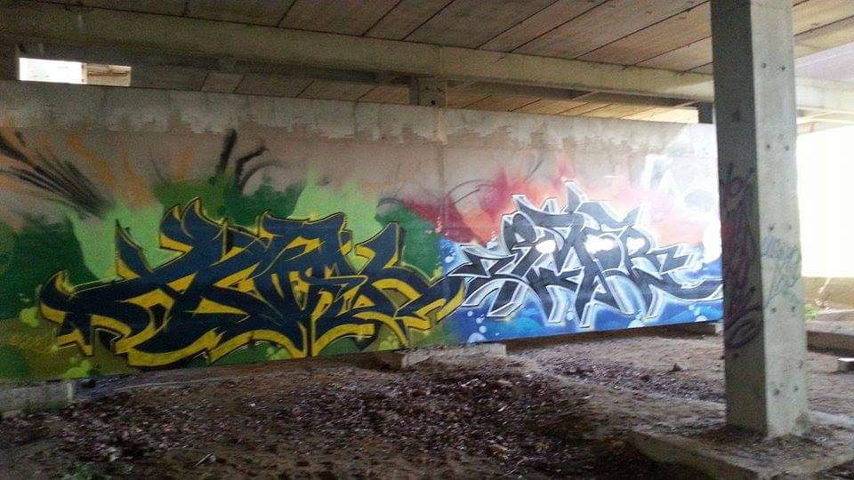 Graffiti Wall - Photo by PHAS196 - Acok, Imor, Wall (2016)