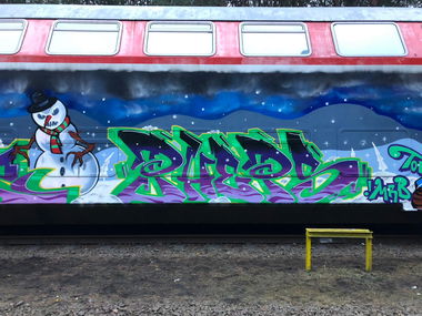 Graffiti Train - Photo by PHEPS - MRB, TODS, PHEPS (2018)