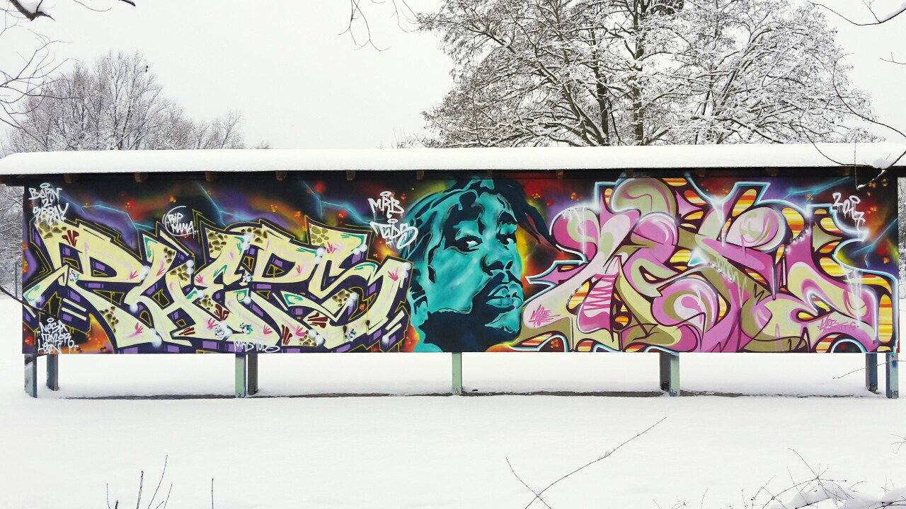 Graffiti Wall - Photo by PHEPS - PHEPS, MISTE, MRB (2017)