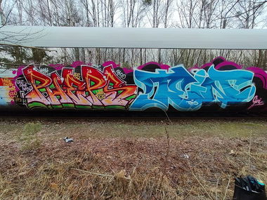 Graffiti Train - Photo by PHEPS - Pheps, Tein, MRB (2022)