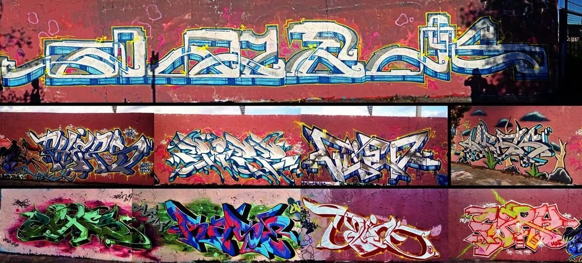 Graffiti Wall - Photo by PHEPS - QREK, PHEPS, SIPE (2014)