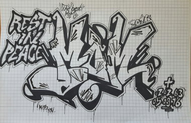 Graffiti Photo by PHEPS - REST, IN, PEACE (2016)