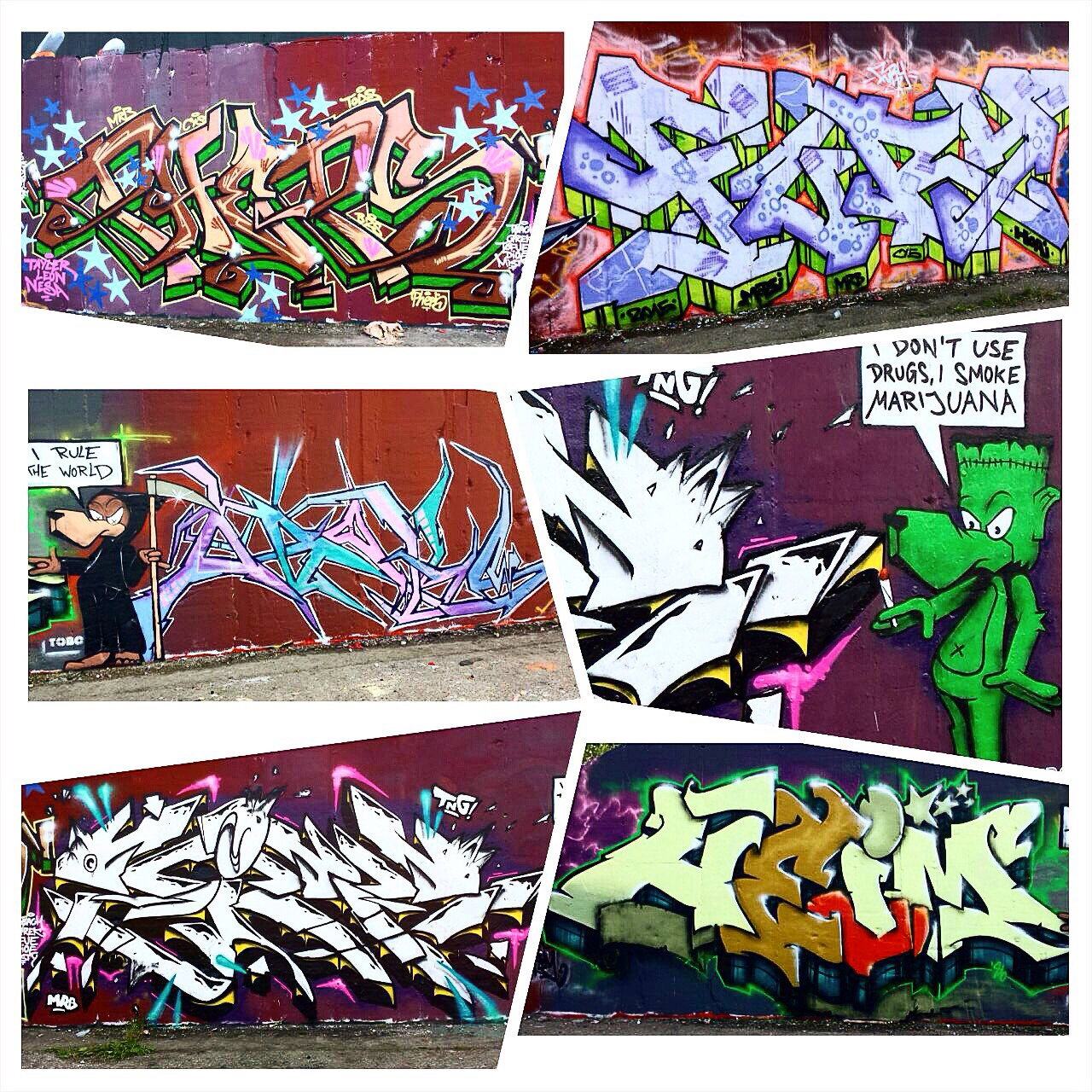 Graffiti Wall - Photo by PHEPS - PHEPS, FURY, DROKS (2015)