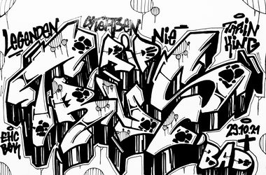 Graffiti Sketch - Photo by PHEPS - Trus, Rip, King (2021)