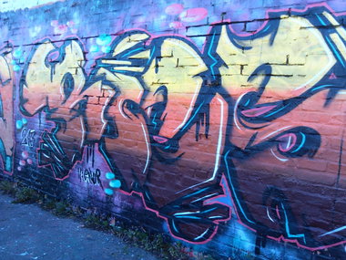 Graffiti Wall in Essen - Photo by PL_PartyZan - rics, enur, essen (2013)