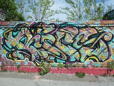 Graffiti Wall in Essen - Photo by PL_PartyZan - rics, enur, essen (2014)