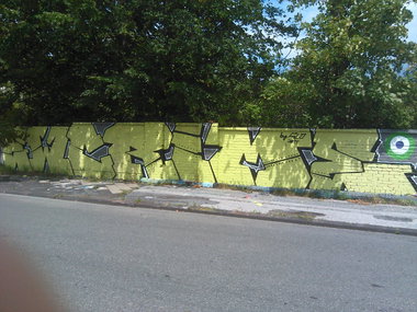 Graffiti Bombing in Essen - Photo by PL_PartyZan - esc, swb, sino (2014)