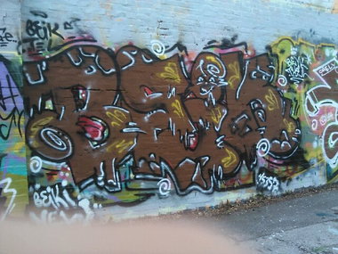 Graffiti Wall in Essen - Photo by PL_PartyZan - beik, rush, FMS (2014)