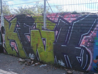 Graffiti Wall in Essen - Photo by PL_PartyZan - beik, rush, FMS (2014)