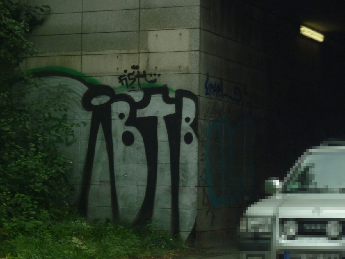 Graffiti Bombing in Mülheim - Photo by PL_PartyZan - fish, cr, neko (2014)