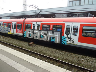 Graffiti Train in Germany - Photo by PL_PartyZan - bash, lebt (2016)