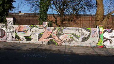 Graffiti Wall in Essen - Photo by PL_PartyZan - pilz, cr, crew (2015)