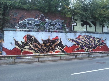 Graffiti Wall in Essen - Photo by PL_PartyZan - erwo, rowk, ruhrgebiet (2014)