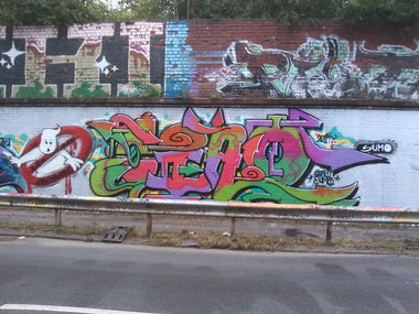 Graffiti Wall in Essen - Photo by PL_PartyZan - ciao, one, 1 (2014)