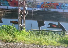 Graffiti Bombing in Essen - Photo by PL_PartyZan - eier, bot, debil (2015)