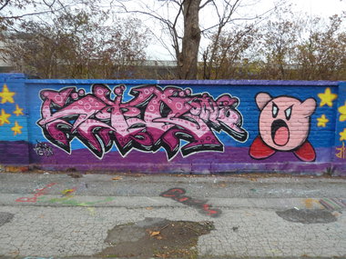 Graffiti Wall in Germany - Photo by PL_PartyZan - syr, jin, kirby (2014)