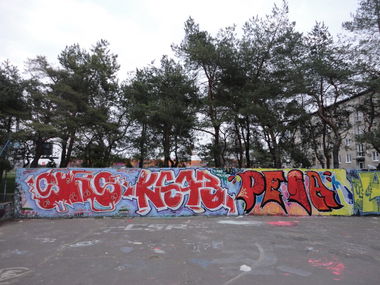 Graffiti Wall in Bratislava - Photo by POPEFRANCIS - OUL, 1WE (2015)