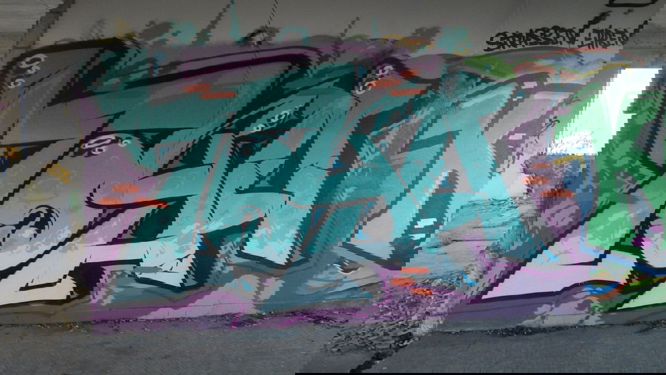 Graffiti Wall in Mannheim - Photo by PORN - Toyu, utwo